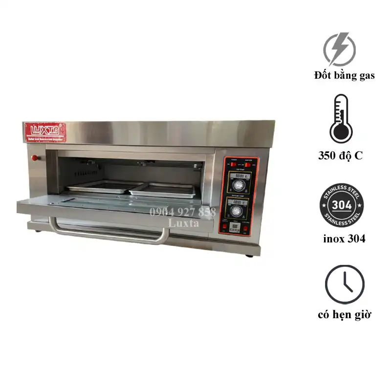 LÒ NƯỚNG 2 KHAY GAS DÙNG CƠ GDO-12L