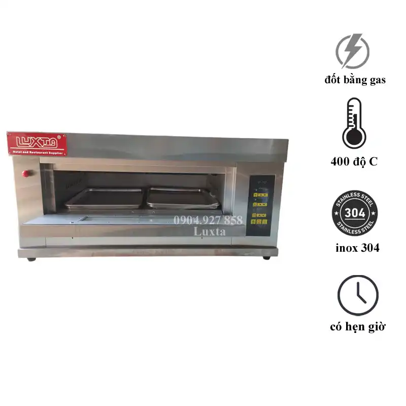 LÒ NƯỚNG 2 KHAY GAS DÙNG BẢNG ĐIỆN TỬ GDO-12L