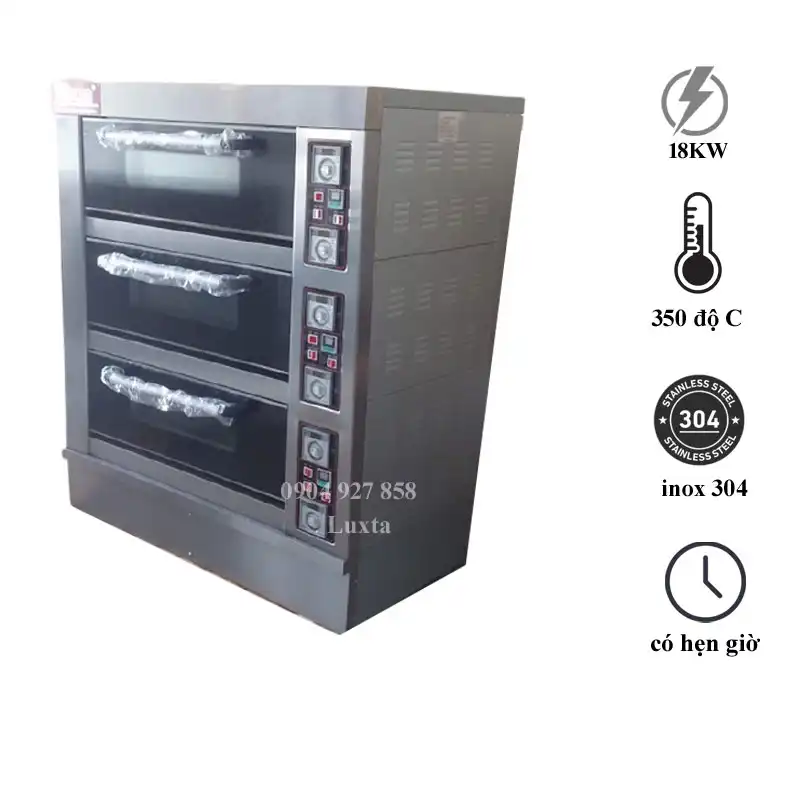 LÒ NƯỚNG BÁNH ĐIỆN 3 TẦNG 6 KHAY EDO-36L