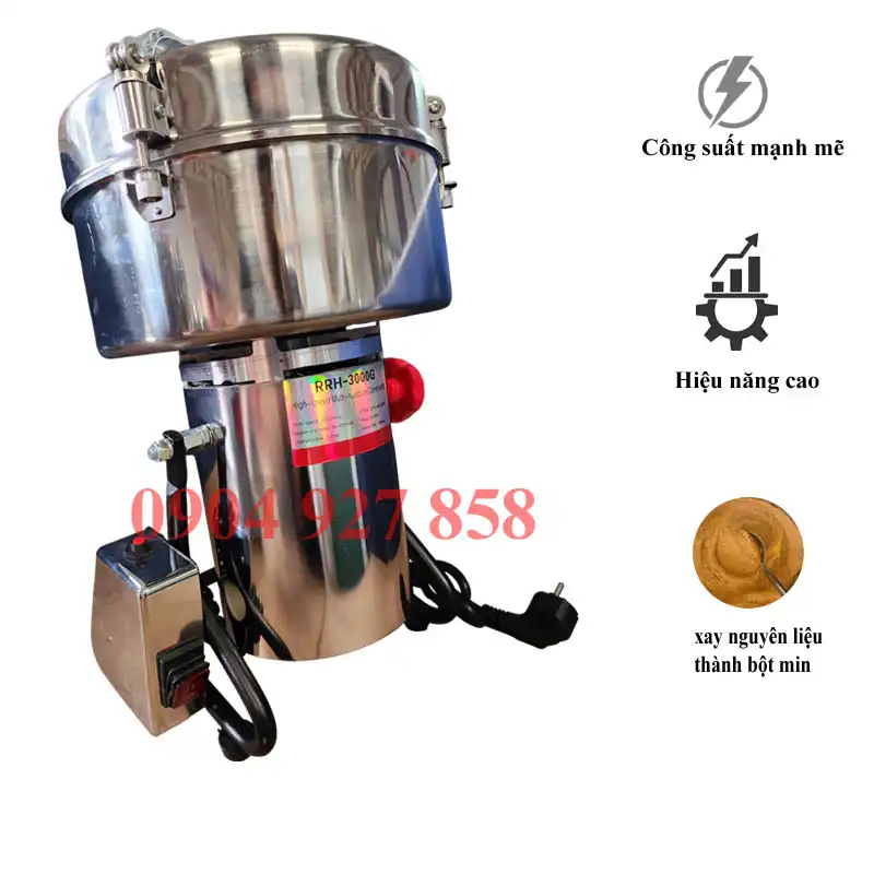 MÁY XAY THUỐC BẮC 3000 – XAY THỰC PHẨM KHÔ THÀNH BỘT MỊN