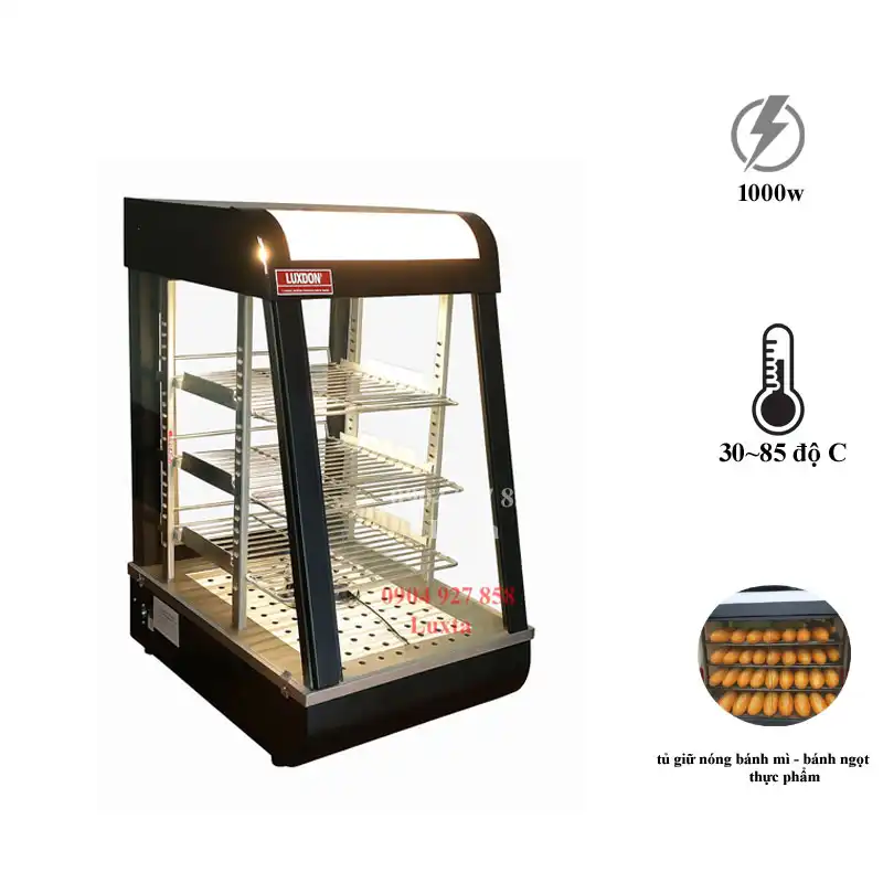 TỦ GIỮ NÓNG BÁNH ĐEN 38CM FY604 - LD604